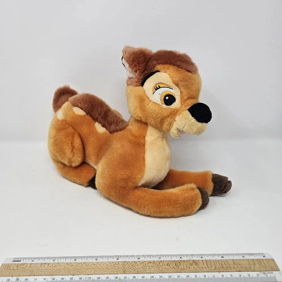 Bambi Plush Disney Store Exclusive Sitting Stuffed Animal Deer Baby 13” - Picture 1 of 9